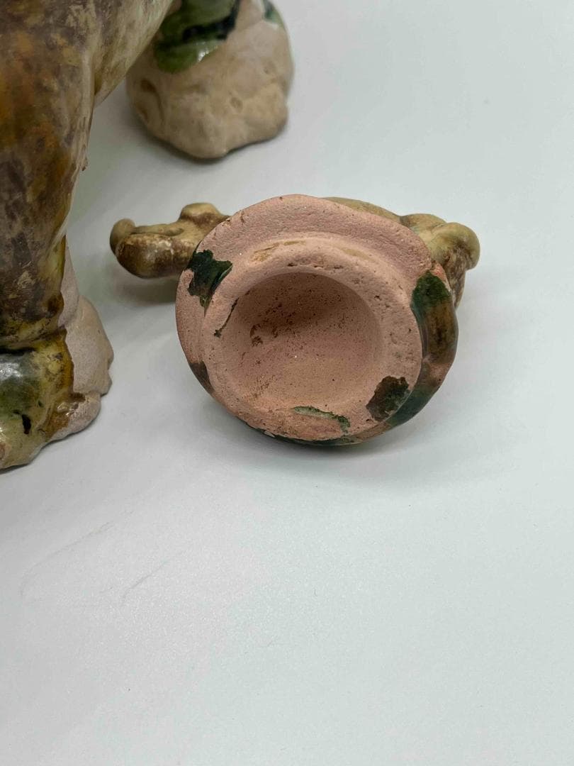 唐時代　唐三彩犀牛　極上品　【旧家旧蔵】　希少貴重　唐物(B-72)