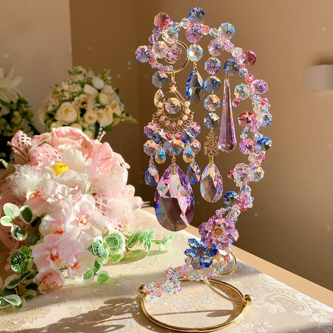 スワロフスキー♡hydrangea。:°ஐ♡* スタンドサンキャッチャー♡