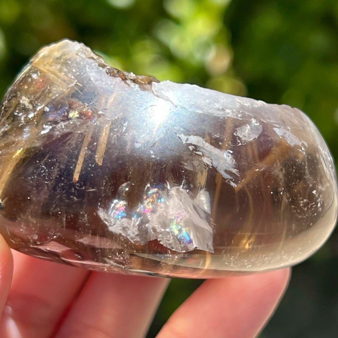 ☆価値ある逸品☆極上の透明度に煌めき抜群のルチル☆ゴールドタイチンルチル 原石