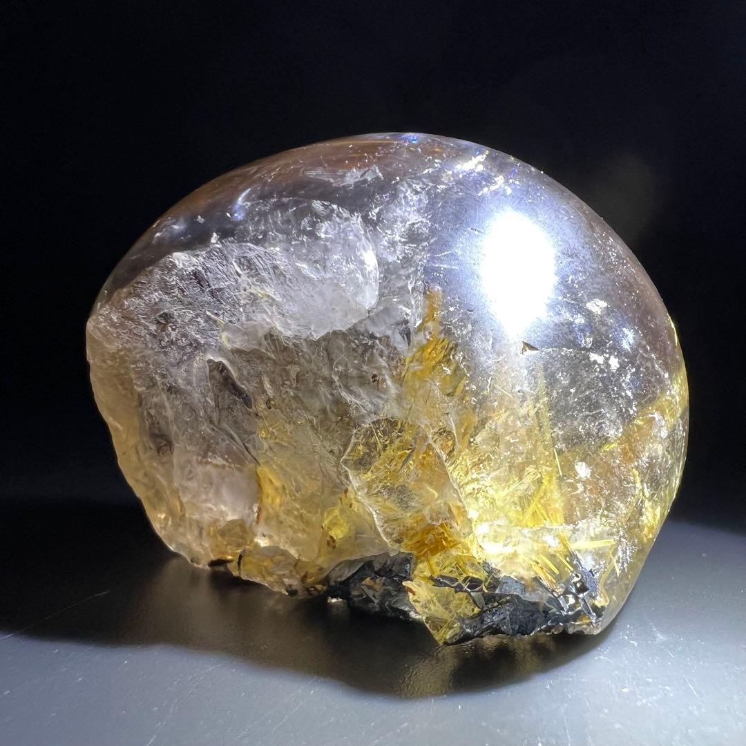 ☆価値ある逸品☆極上の透明度に煌めき抜群のルチル☆ゴールドタイチンルチル 原石