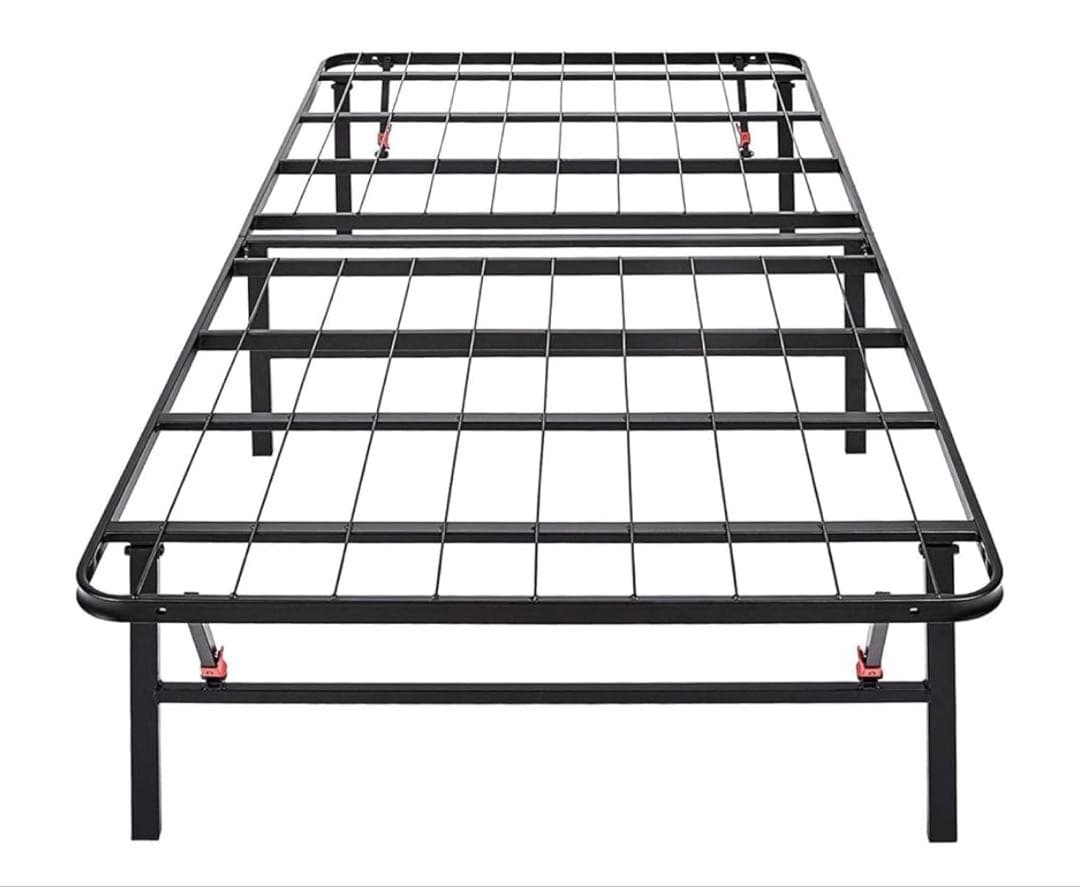 折りたたみベッド スチール製 ブラック 195x97cm