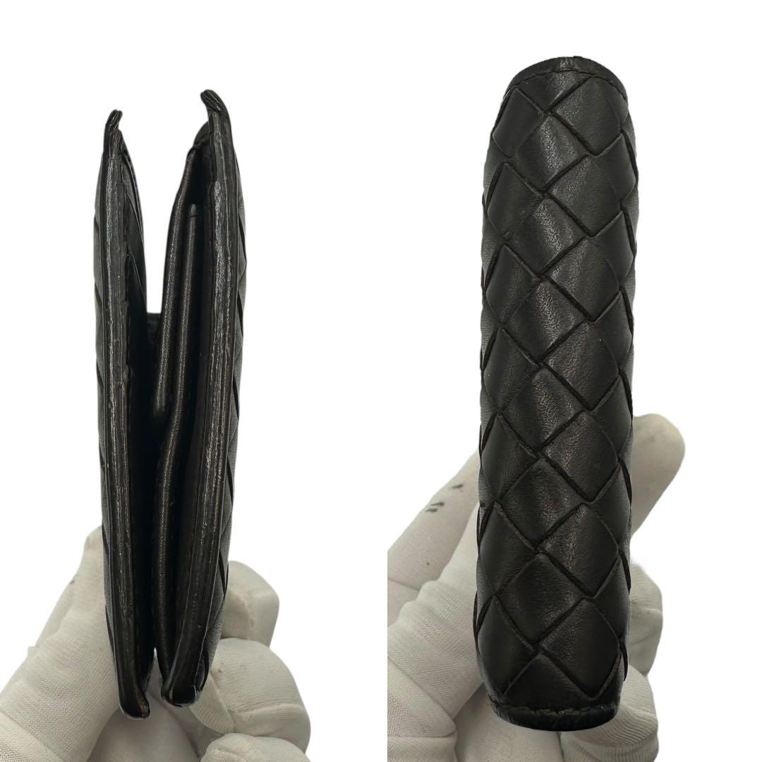 【極美品】箱付き ボッテガヴェネタ 2つ折り財布 イントレチャート ブラウン