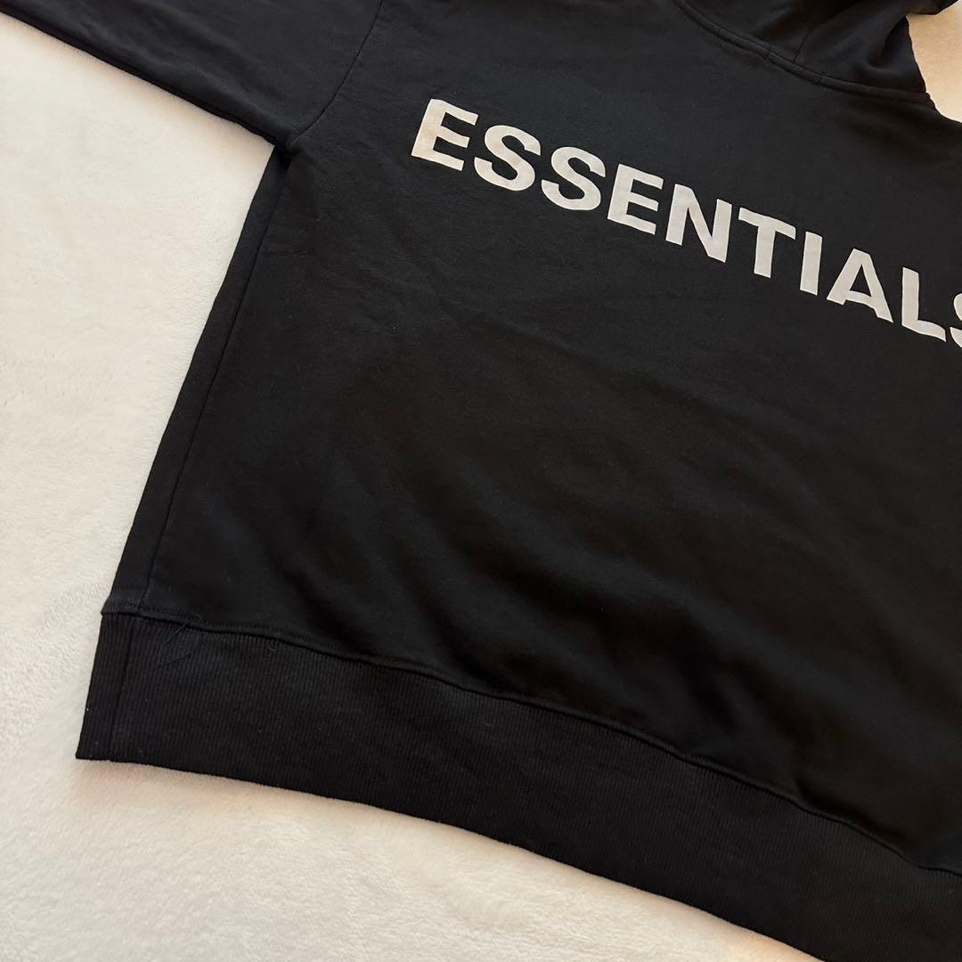 FOG ESSENTIALS パーカー男女兼用 M 高級感 フート付き反射ロゴ