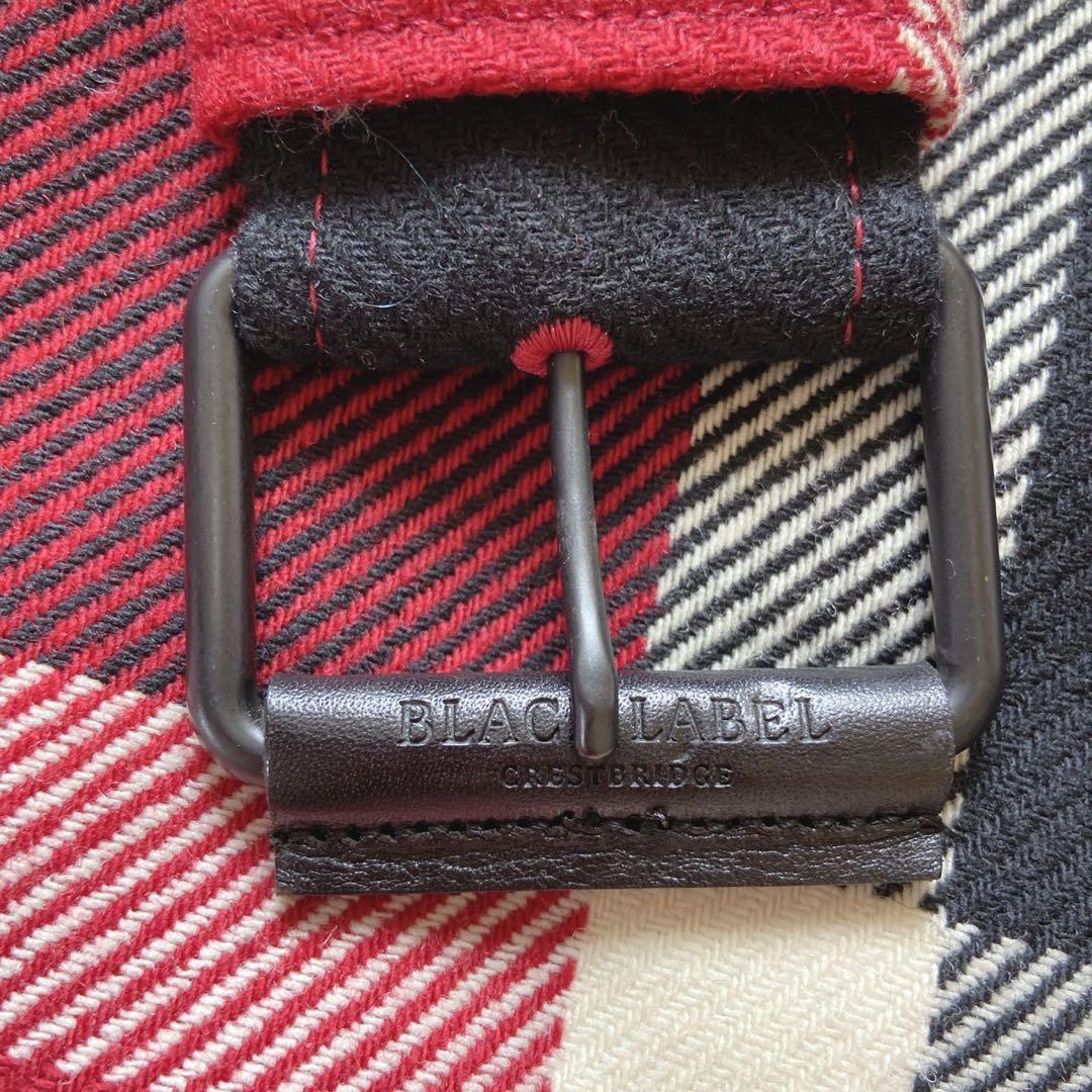 ブラックレーベルクレスト　チェックコート　中綿ライナー付厚手トレンチ　ベルト