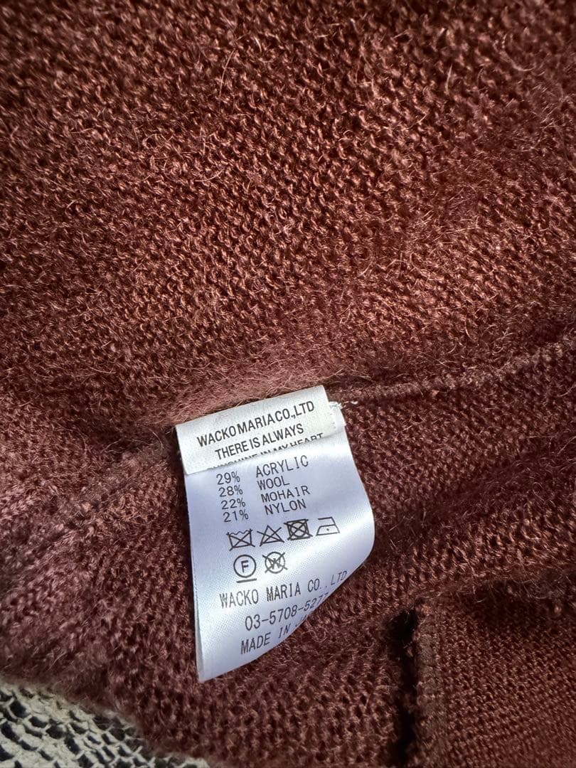 トップス WACKO MARIA MOHAIR KNIT CARDIGAN