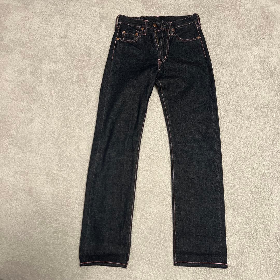 美品✨エビスEVISU　デニム　ピンク　カモメ　ステッチ　ジーンズ24インチ