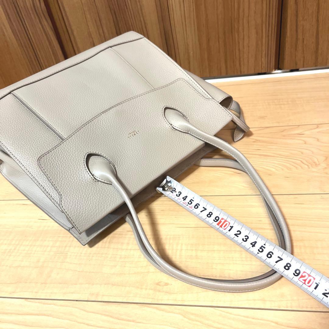 新品LOWELL thingsレザーオープントート牛革 ライトグレー¥29700