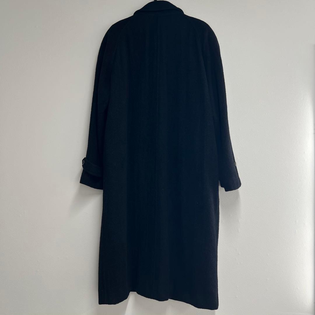 美品 コムデギャルソンオム ブラック ステンカラーコート ウール M 田中オム