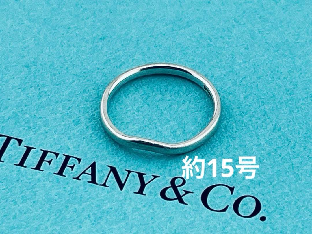 f093 ティファニー　カーブド　バンド　リング　シルバー　925 約15号