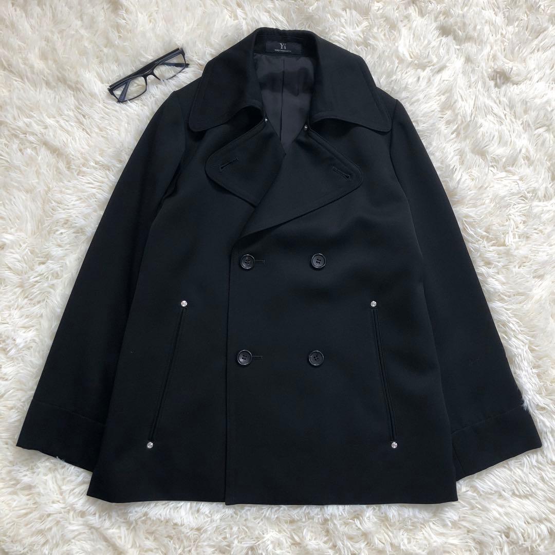 希少！⭐️ヨウジヤマモトY's ピーコートジャケット　ウール　ショートトレンチ