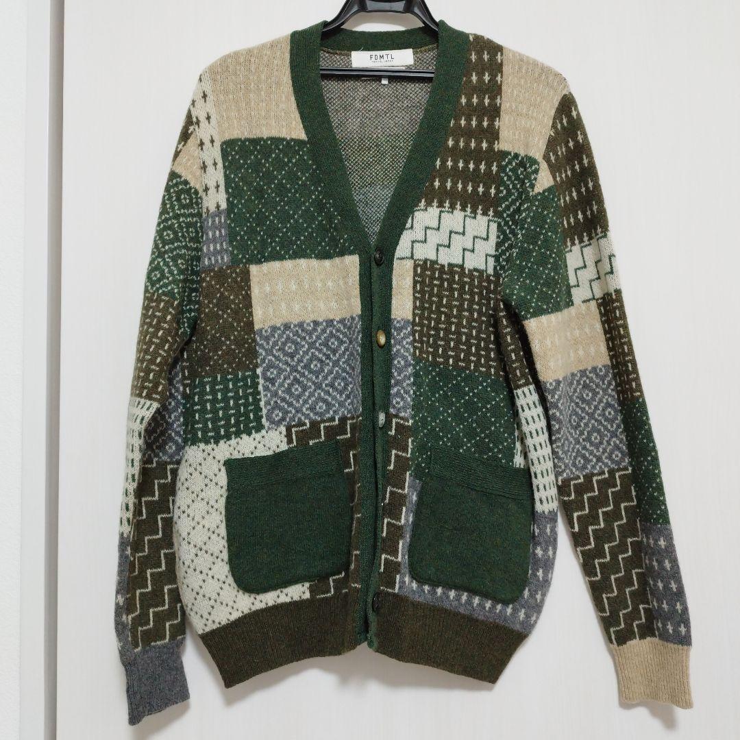 FDMTL パッチワークニットカーディガン