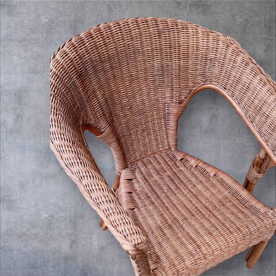 ニトリ NITORI 籐 ラタンチェア アームチェア 籐家具　2個