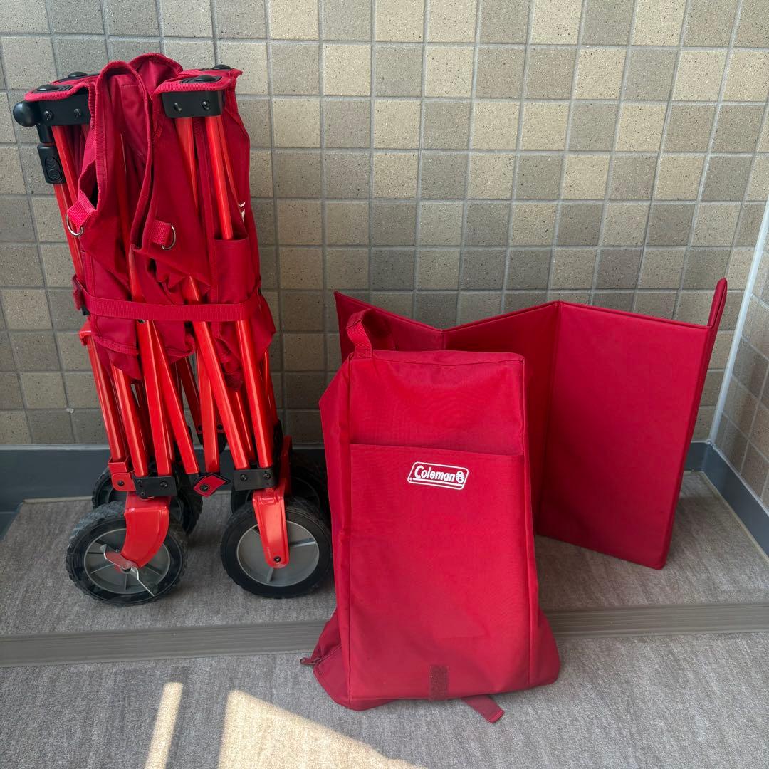 Coleman コールマン キャリーカート アウトドアワゴン　レッド　赤色