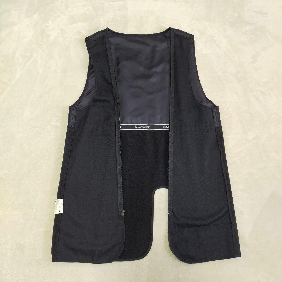 美品　イヴサンローラン　シルク混　ライナー付　ステンカラーコート