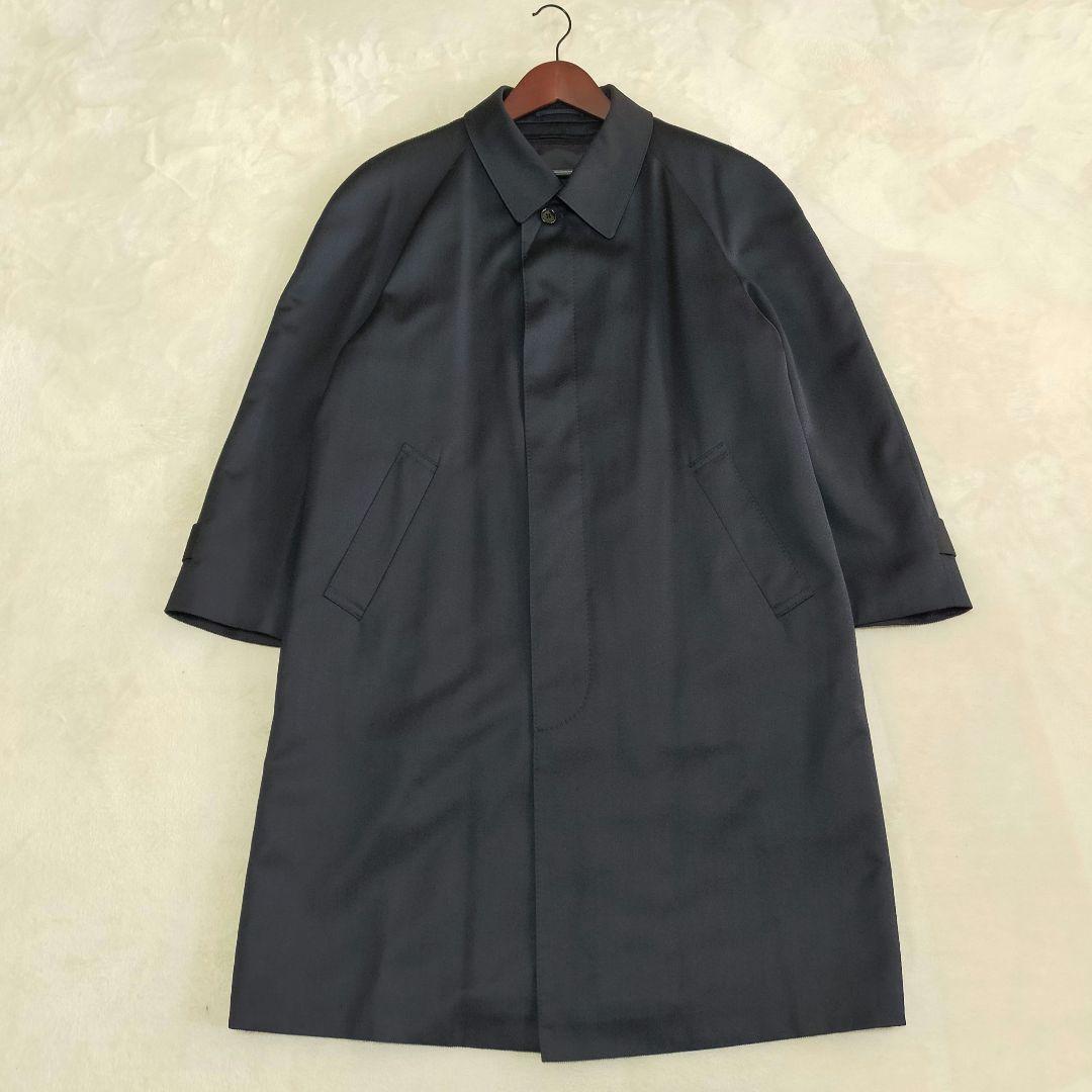 美品　イヴサンローラン　シルク混　ライナー付　ステンカラーコート