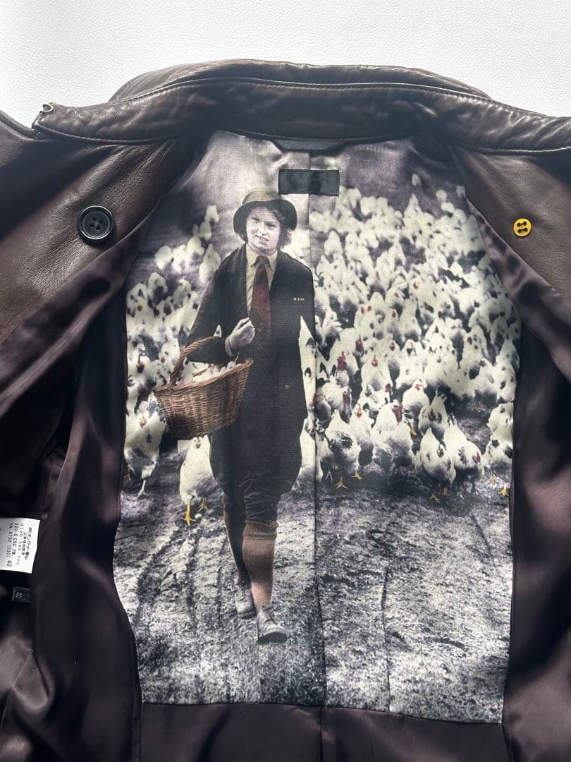 ポールスミス　ポールスミスブラック　レザーコート　ラムレザー　ブラウン　40