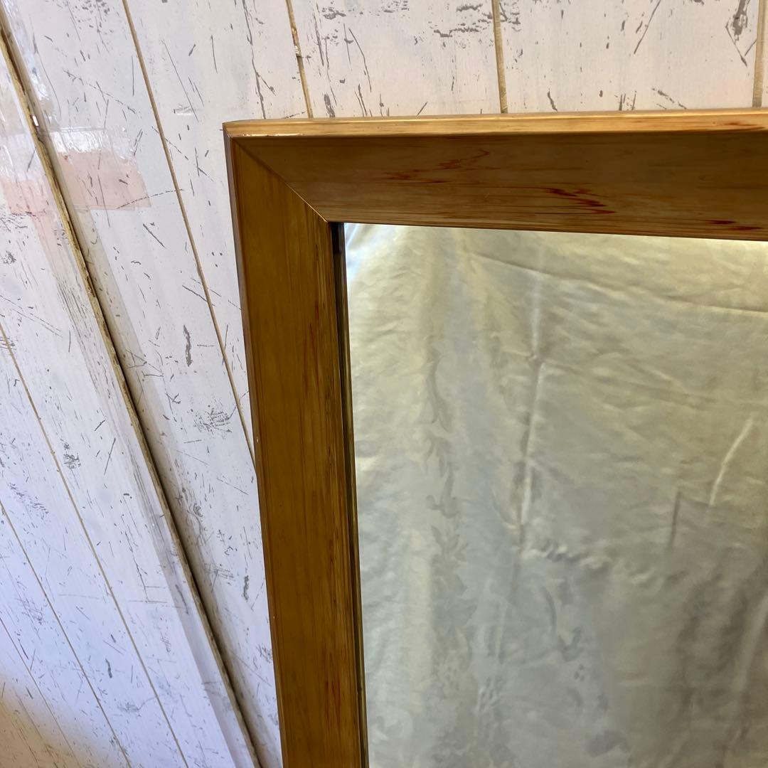 ヴィンテージ 木製フレーム 壁掛けミラー ウォールミラー 鏡 姿見 大型