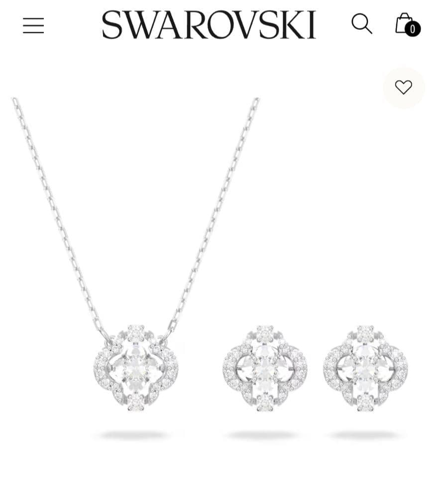 Swarovski ピアス Sparkling Dance　シルバー