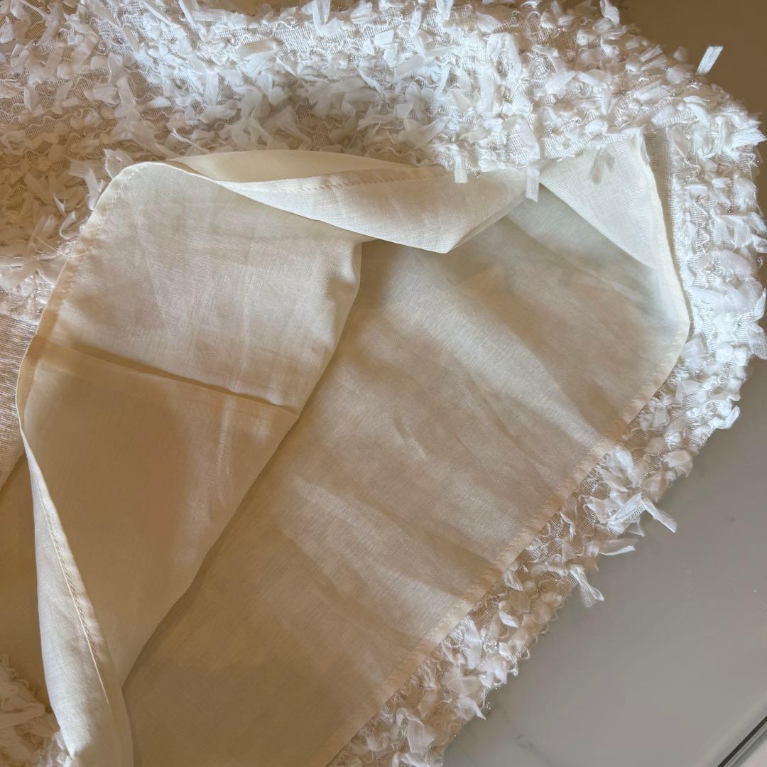 OHGA フリンジトップス　ツイード トップス　オーガ