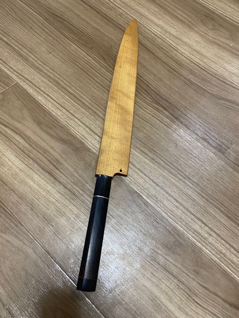 長寿　玄海正国　仙 水焼本焼　柳刃包丁　水本焼き　包丁　尺1 中子正国　彫る