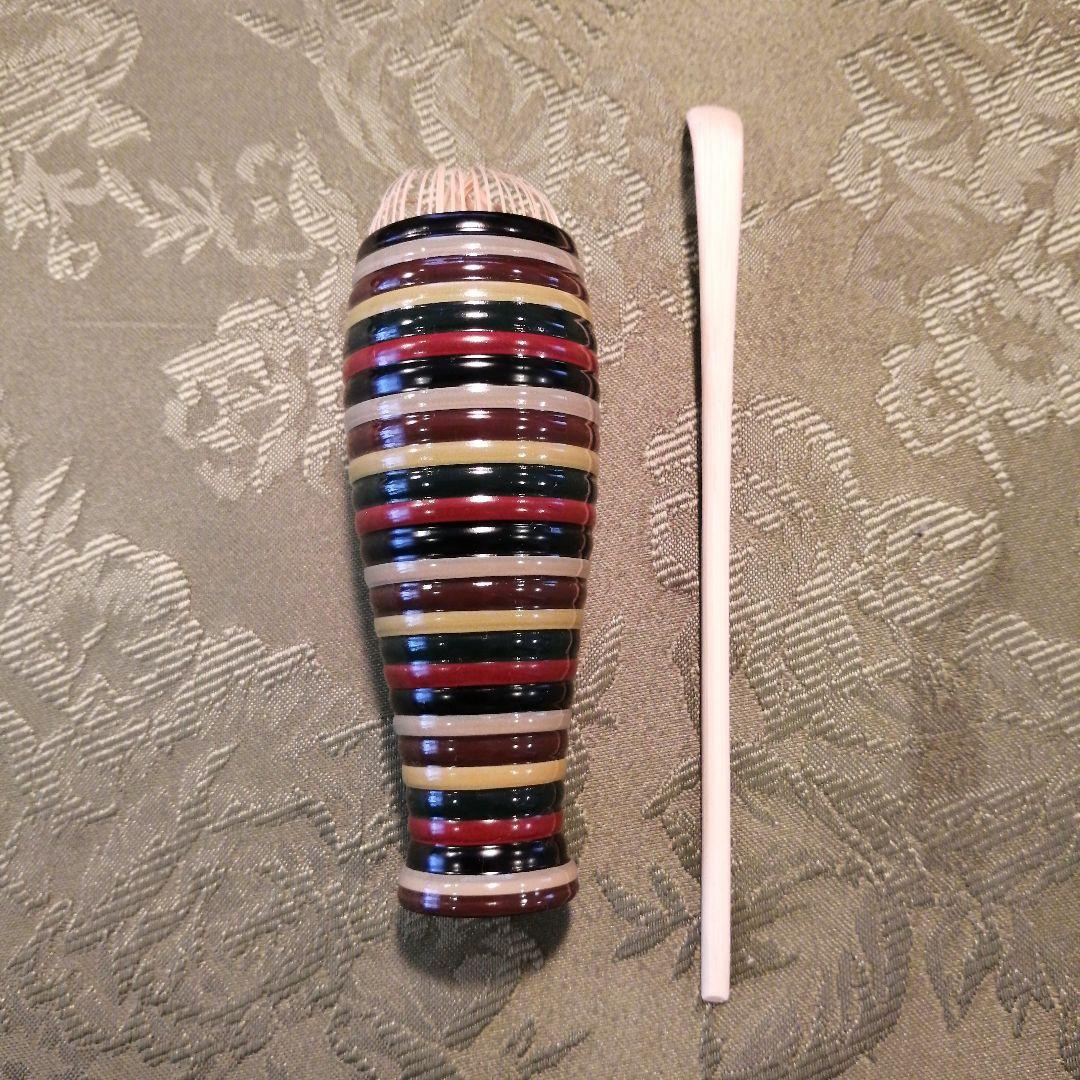 木製茶箱と金彩茶碗セット