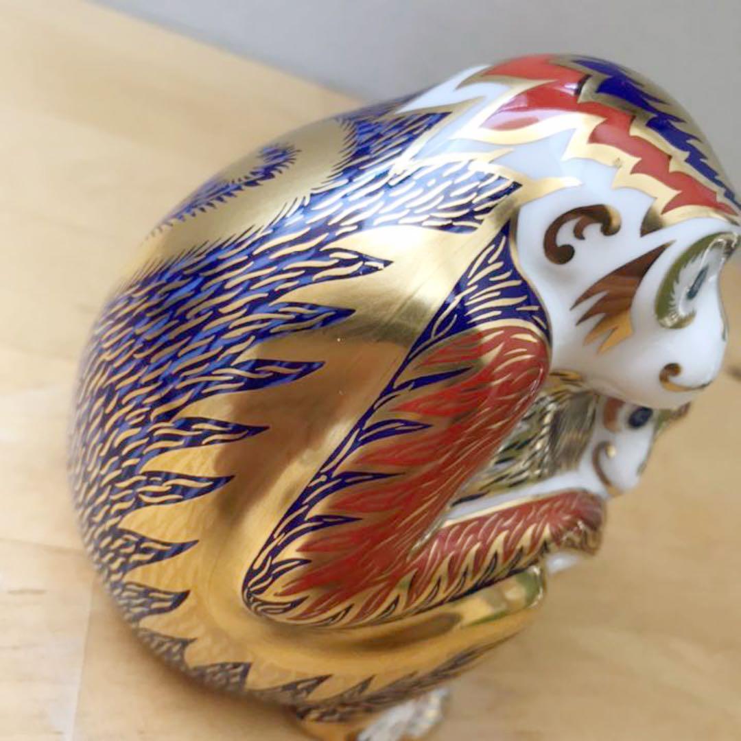 レア　ロイヤルクラウンダービー　モンキー　アンドベイビー　フィギュリン　さる　猿