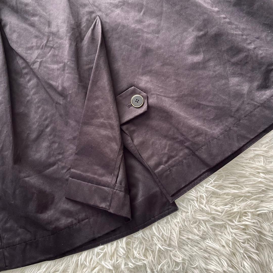 【美品】マックスマーラ ロングトレンチコート ベルト付き ダブル ブラック40