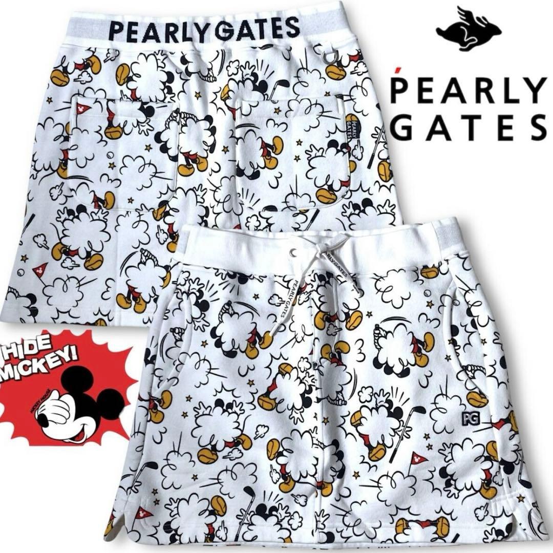 新品 パーリーゲイツ ミッキー 裏起毛スカート 1