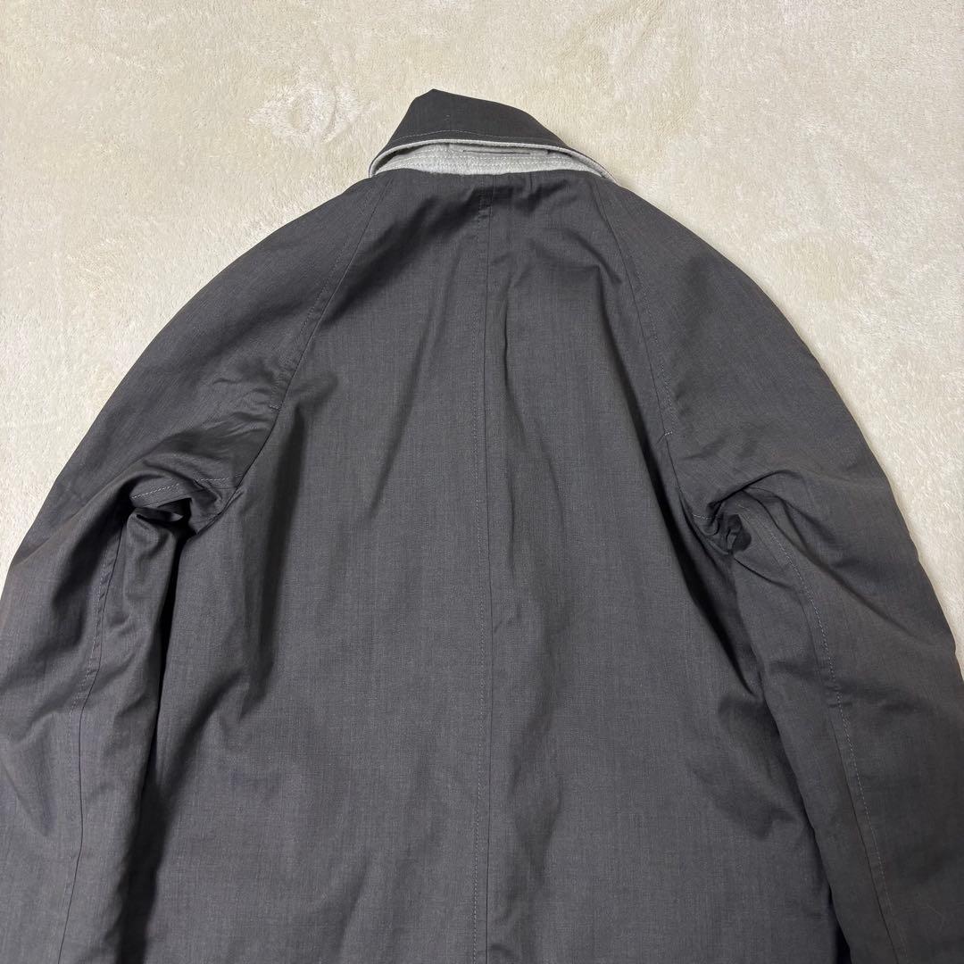 バーバリーロンドン　カシミア100%ロングコート　グレー　リバーシブル