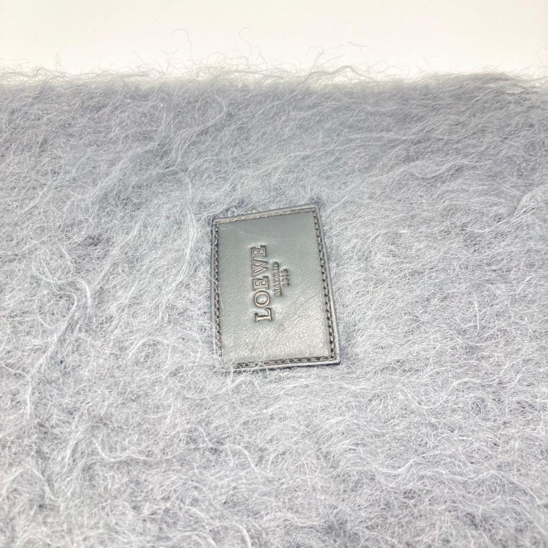 LOEWE マフラー　モヘヤ　グレー