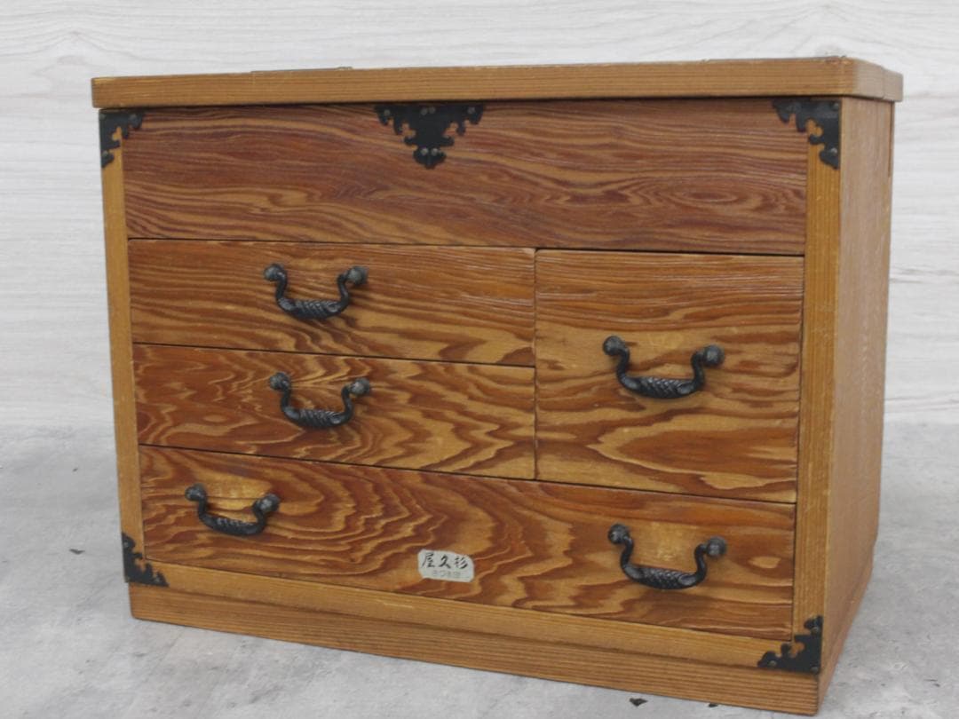 ▲屋久杉 小タンス 箪笥 ミニタンス ジュエリーボックス 小物入れ 昭和レトロ