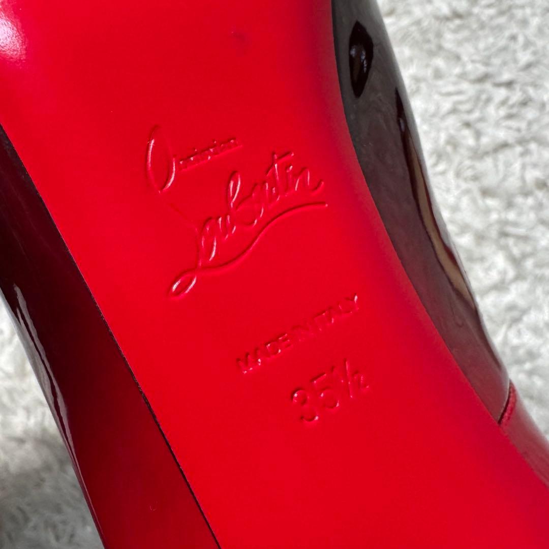 未使用級 クリスチャンルブタン オープントゥ パンプス グラデ プラットフォーム