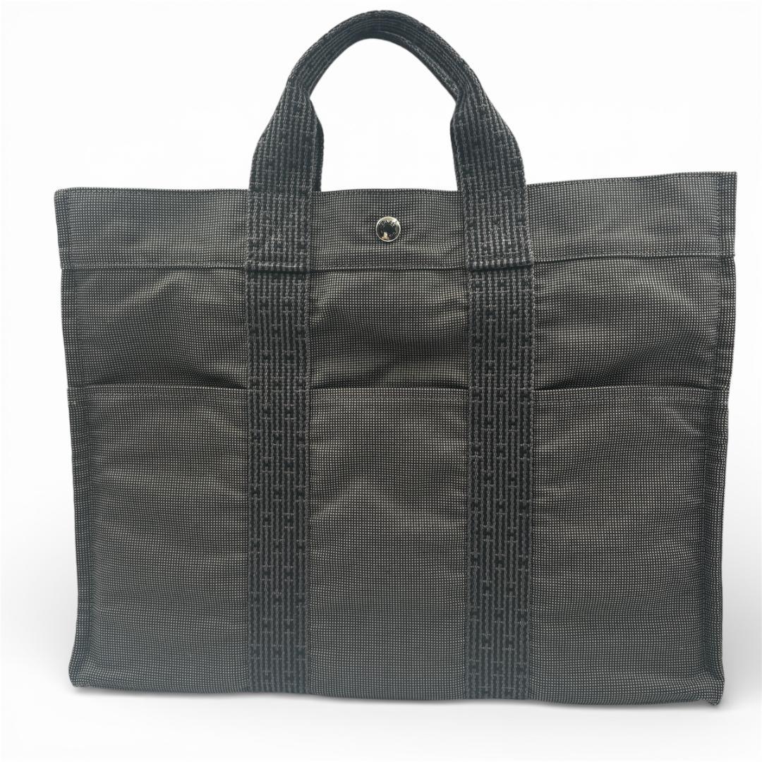 もっちー エルメス HERMES エールライン MM トートバッグ グレー