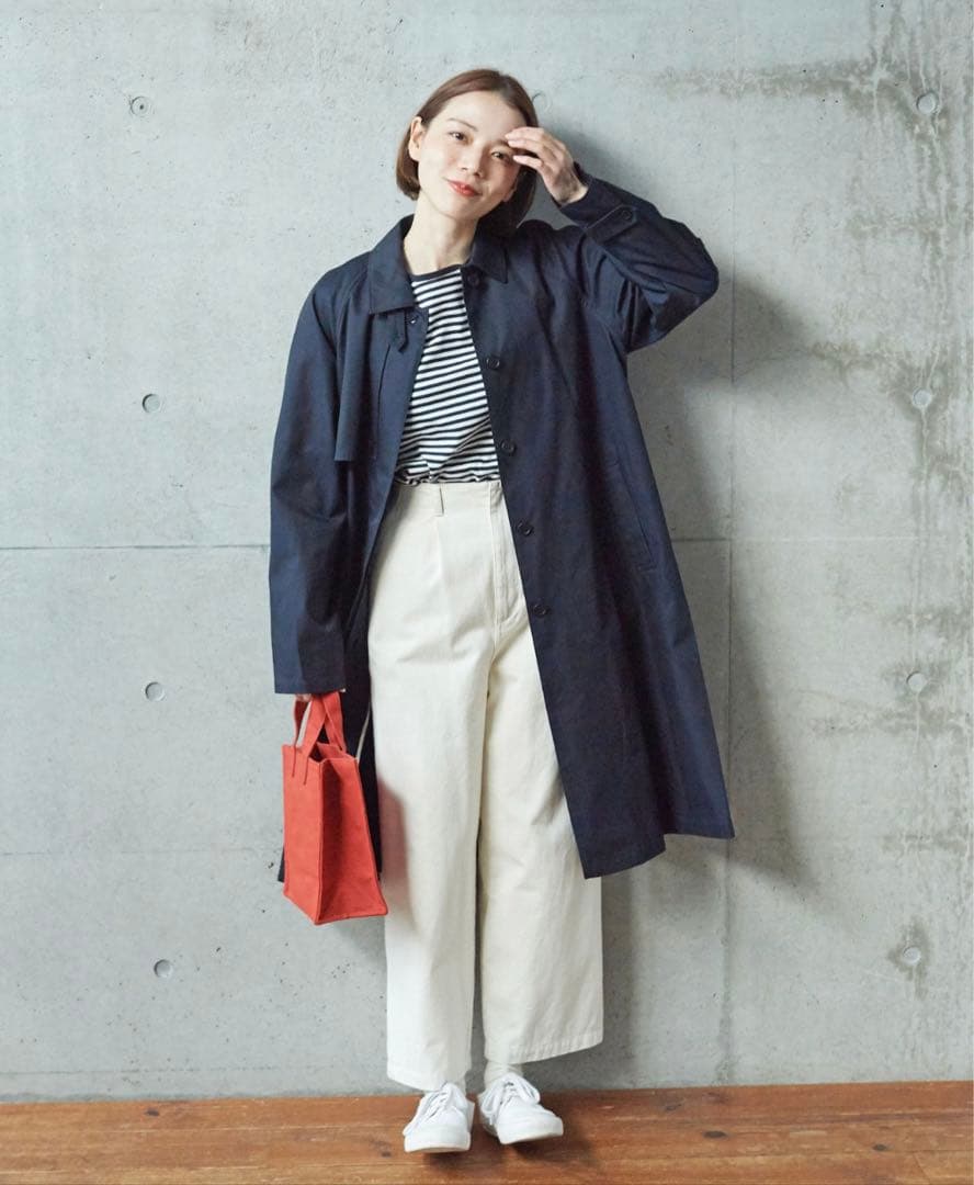 【新品】PAR ICI 交織ツイルステンカラーコート