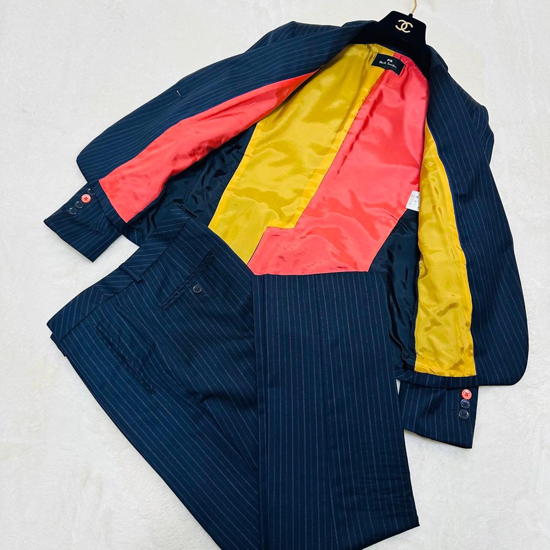 現行　Paul Smith ストライプ パンツスーツ上下　派手柄　ドット　水玉