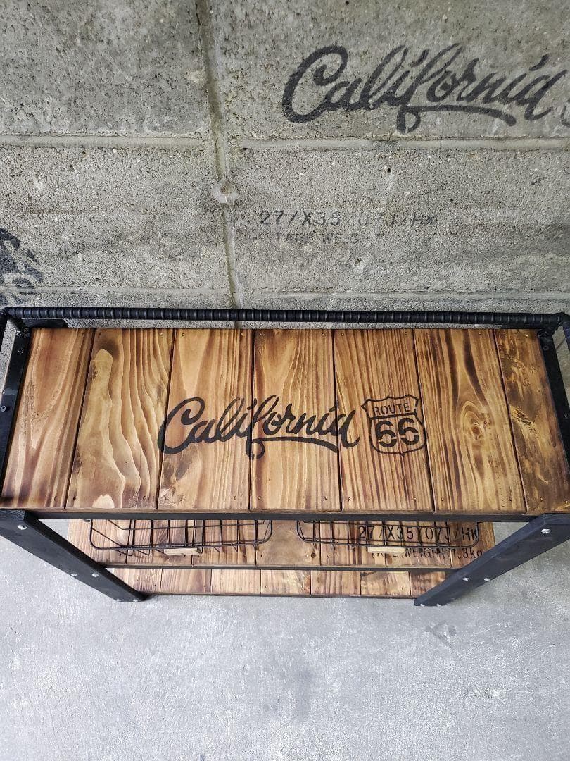 【かごつき】男前インテリア　棚　２台　植物　多肉植物　インダストリアル 1125