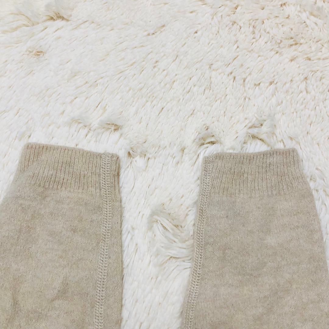 45R 縮絨のMシャツ ニット 長袖 モックネック ワイド ロゴ 刺繍 ウール