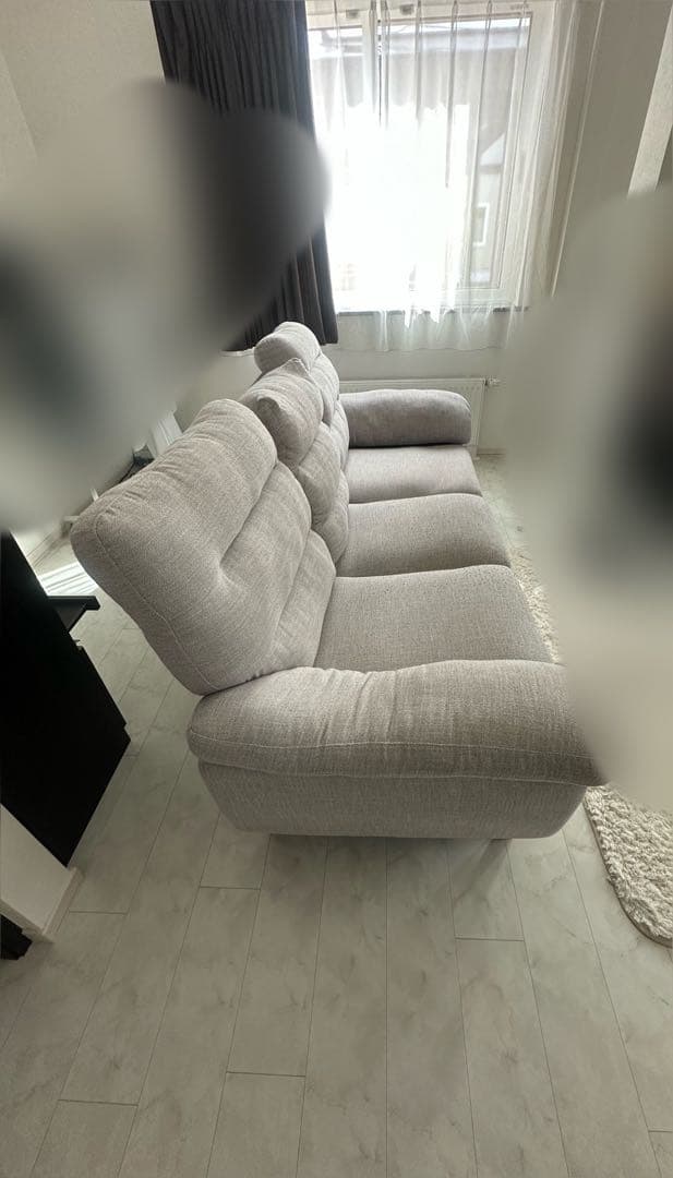 ライトグレー 3人掛けソファ 札幌 取り引き限定