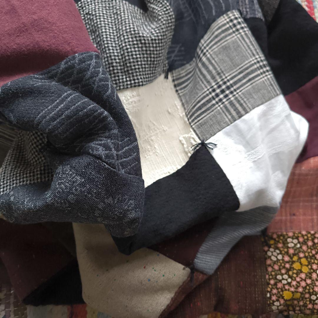 お値下げハンドメイドパッチワーク暖か大判ブランケット群言堂 松場登美 藍