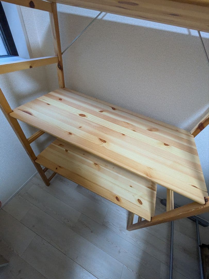 無印　パイン材ユニットシェルフ　幅86cm　奥行39.5cm　高さ175.5cm
