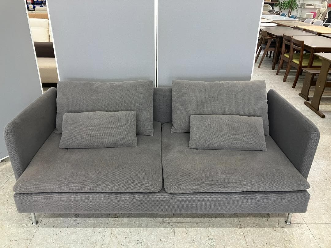 IKEA 3人掛けソファソーデルハムン 3人掛けソファセクション グレー