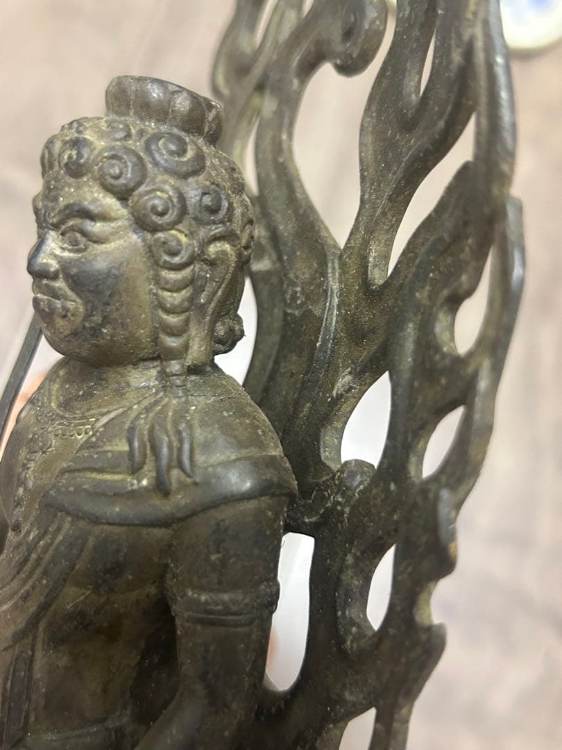 不動明王　仏像　仏師　　守護　厄除け　古銅製 旧家藏出 古董 中国清時代