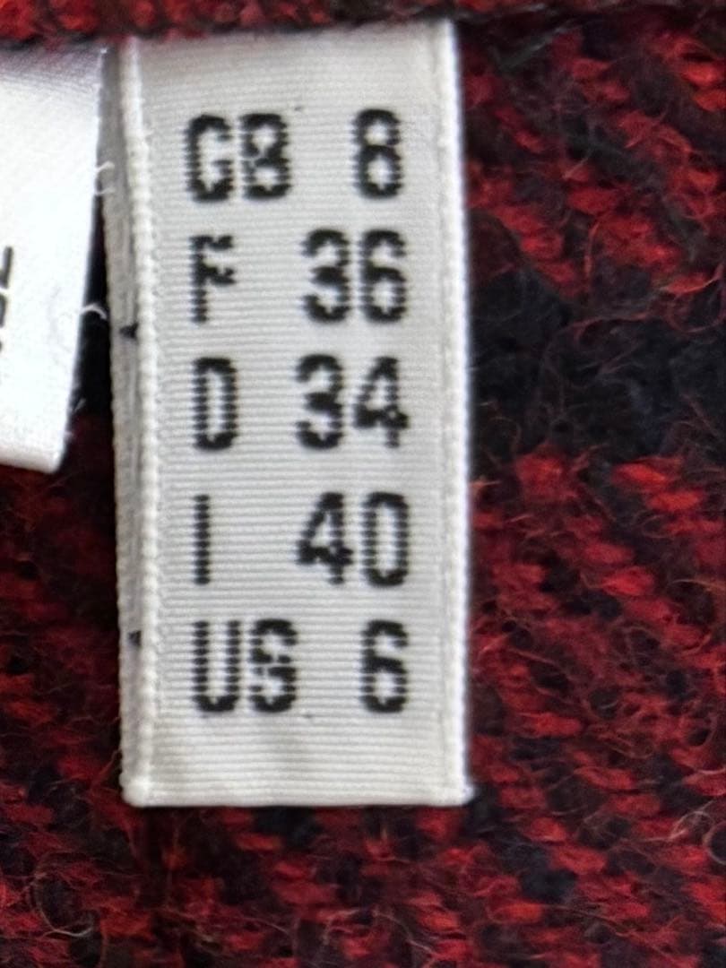 オニールオブダブリン　赤×黒　チェックプリーツスカート