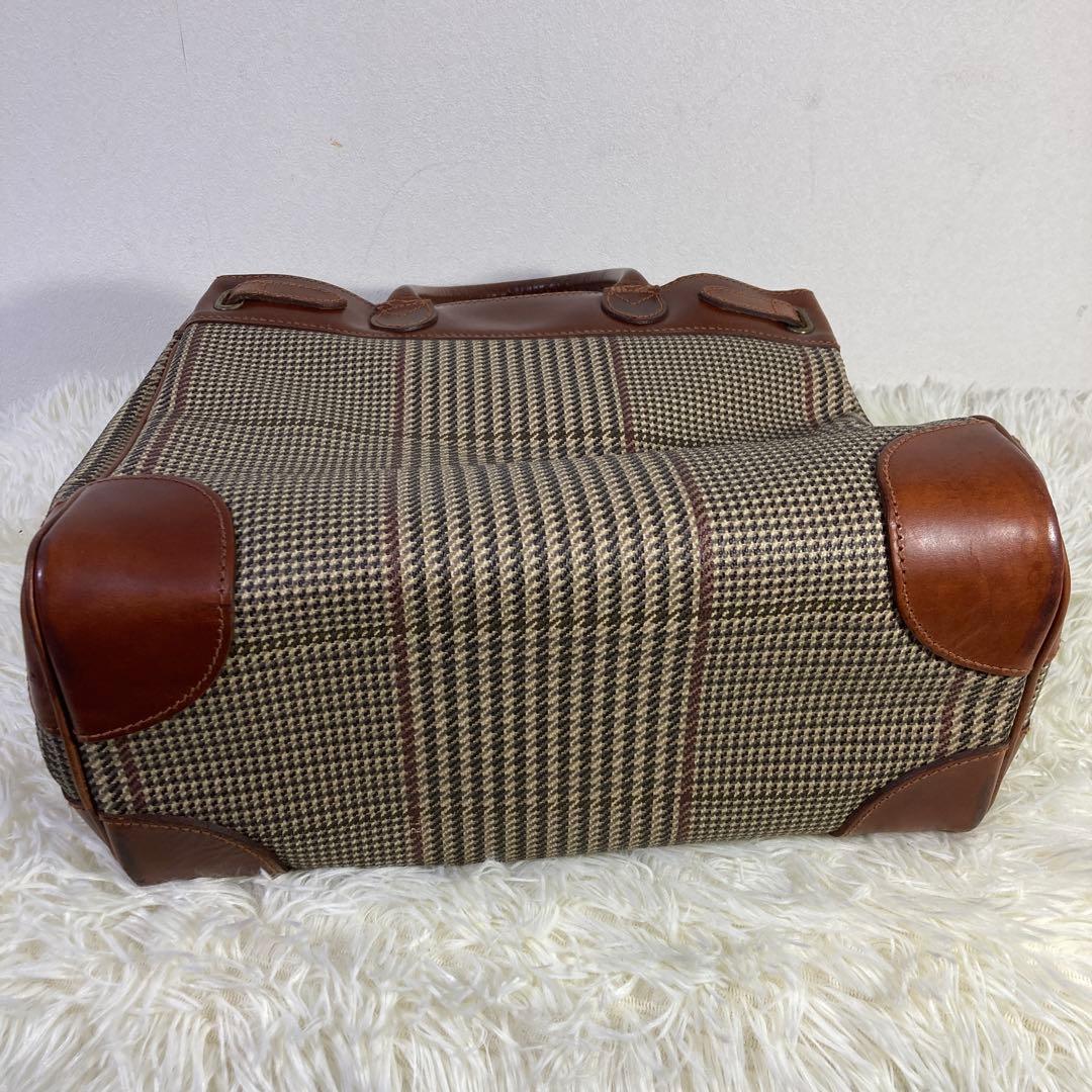 【良品 】ポロラルフローレン ハンドバッグ A4可 PVCレザー 千鳥格子