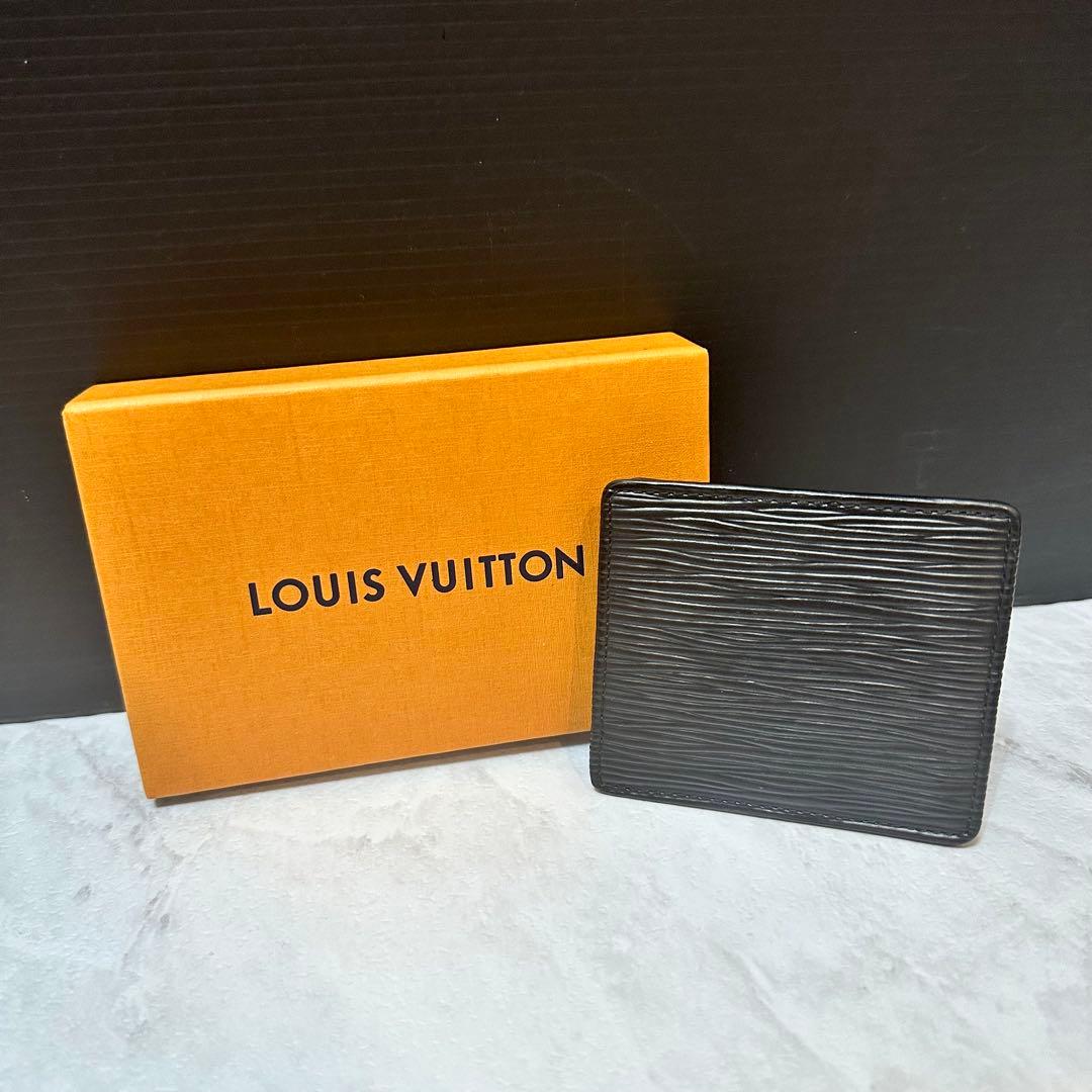 美品 LOUIS VUITTON エピ レザー ブラック ケース 二つ折り