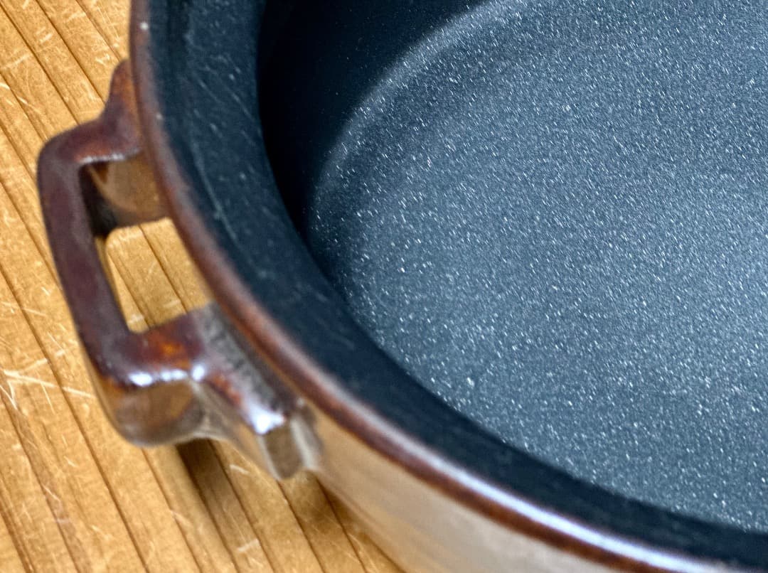 再値下げ　新品　萬古焼　７号土鍋土鍋　セラミック加工　ブラウン　IH直火OK