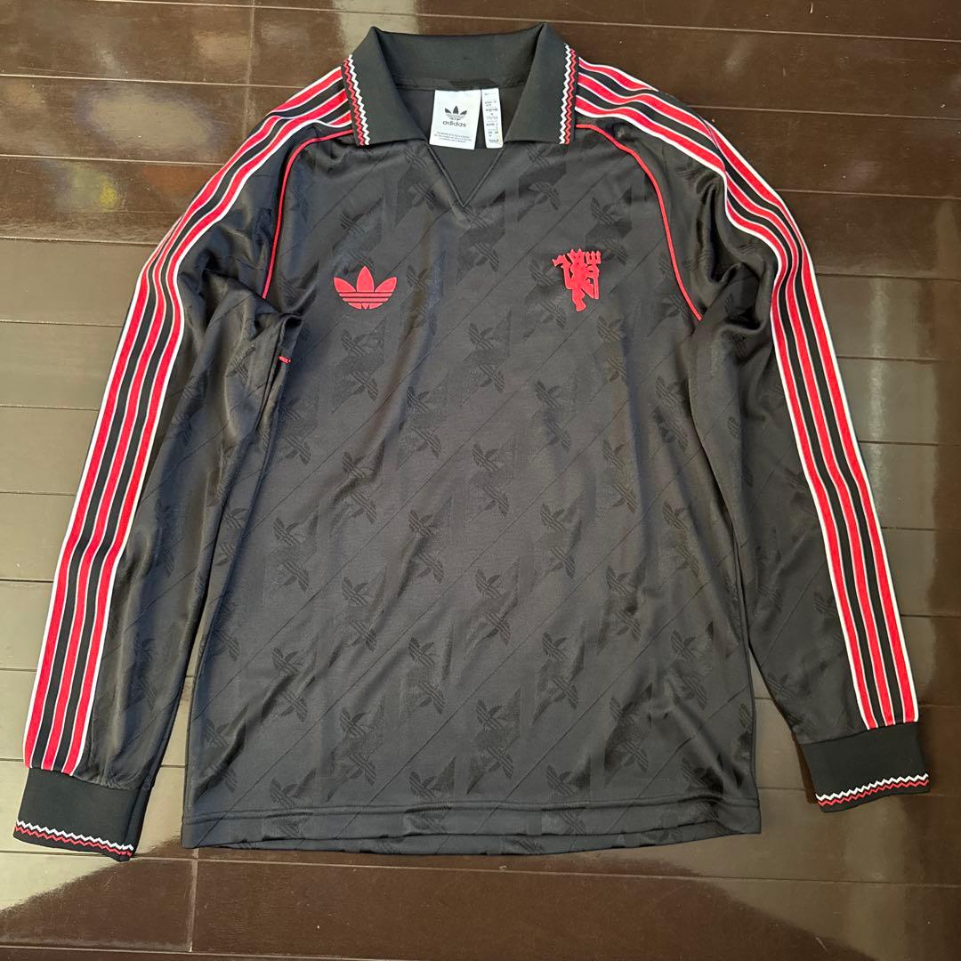 adidas ブラック 長袖 マンチェスターユナイテッド M