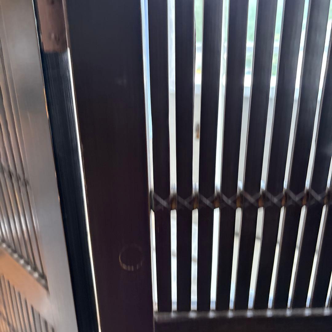 アンティーク衝立3連漆黒