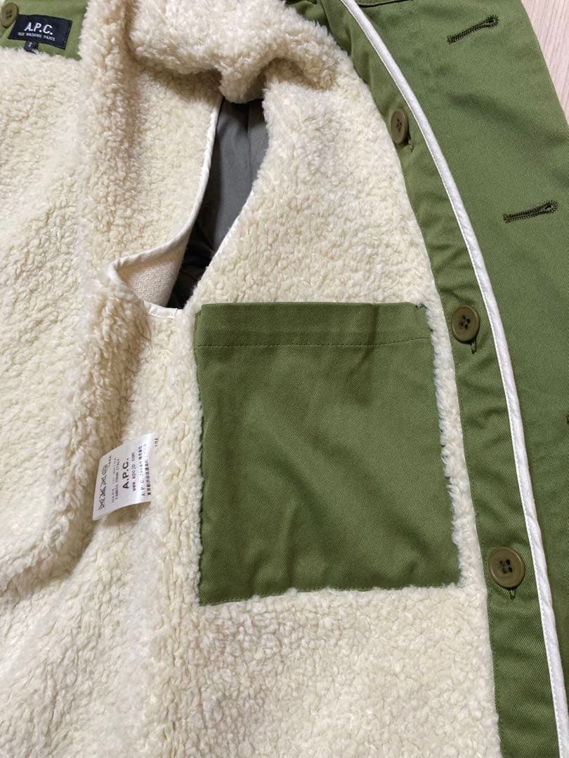 【週末セール】美品！A.P.C. アーペーセー コットンブルゾン ボアライナー付