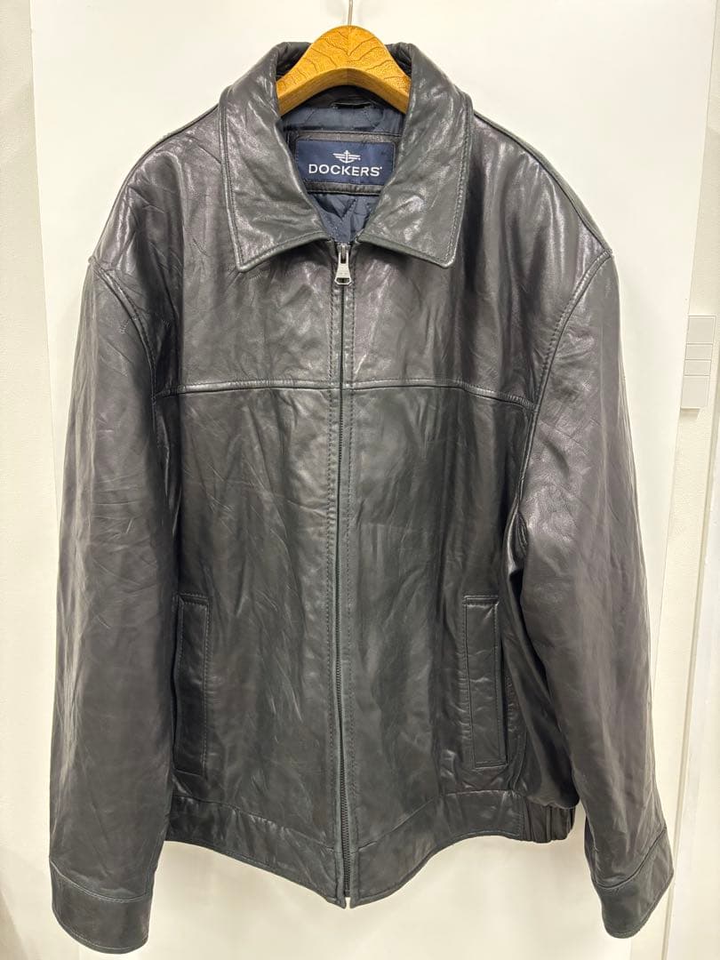 90s DOCKERS ラムレザージャケット XXL